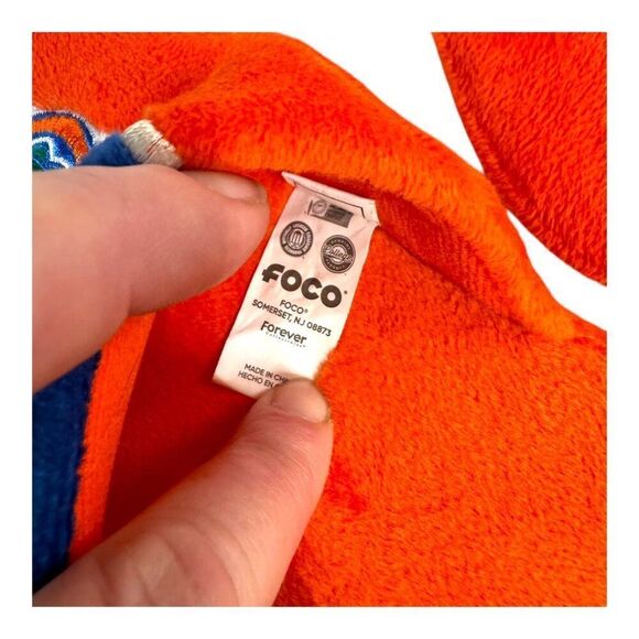 University of Florida Gators Mens Fuzzy Slippers L (11-12) FOCO Orange & Blue UF - Picture 6 of 8